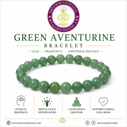 Premium Natural Green Aventurine Bracelet | Prosperity & Growth Crystal Bracelet