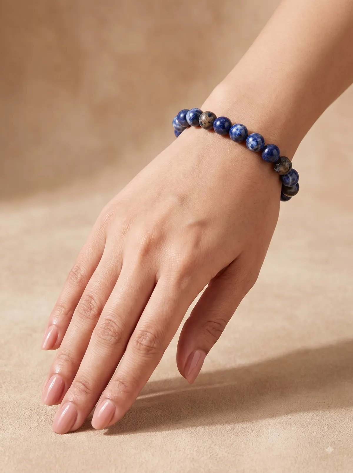 Premium Natural Sodalite Bracelet | Wisdom & Clarity Crystal Bracelet